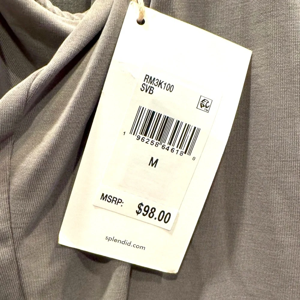 SPLENDID Strappy Racer Twist Back Tank Top Gray NWT Medium - Picture 5 of 5